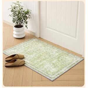 Istana 2x3 Area Rug - Light Green Boho Rugs for Living Room 2x3 - Foldable Small
